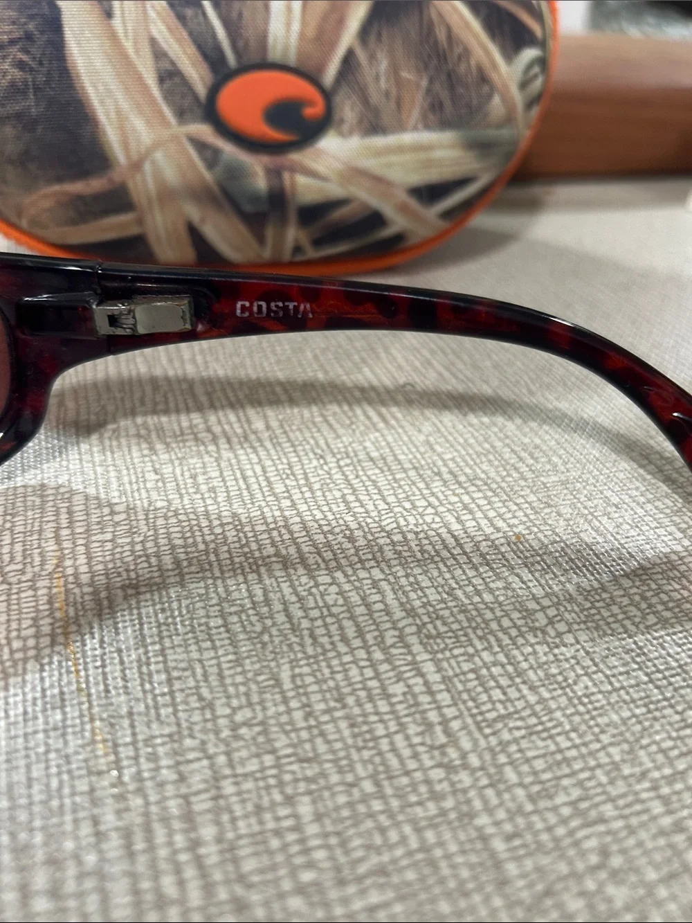 Costa Men's Sunglasses - Dark Red Frame with Blue-Green Mirrored Lenses